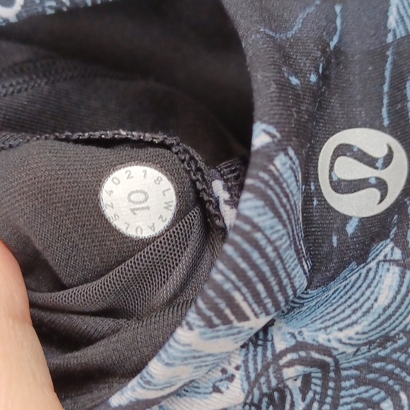 Lululemon Stash N’ Run Bra Eternal Wave Starlight Black / Black Sz 10 - Picture 9 of 9